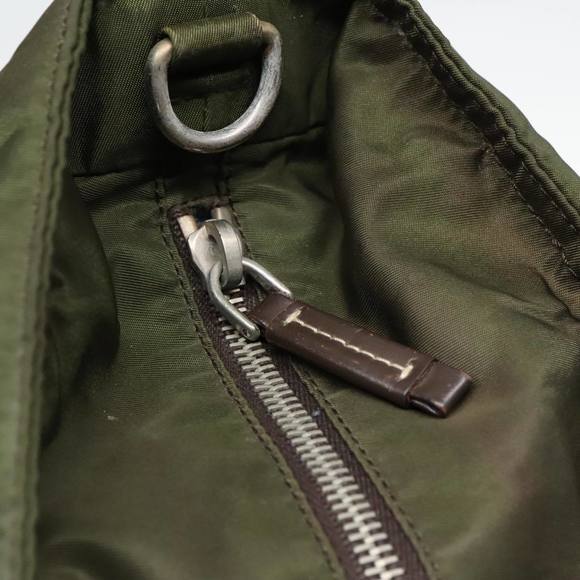 PRADA Hand Bag Nylon 2way Khaki Auth 93872 - Picture 8 of 16